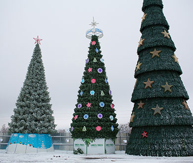 Каркасные ёлки в Костанае